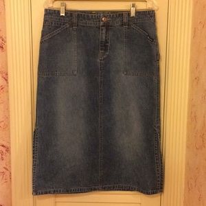 Union Bay side split jean skirt